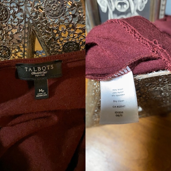 Talbots; Cranberry Red midi dress; Mp - Picture 7 of 8